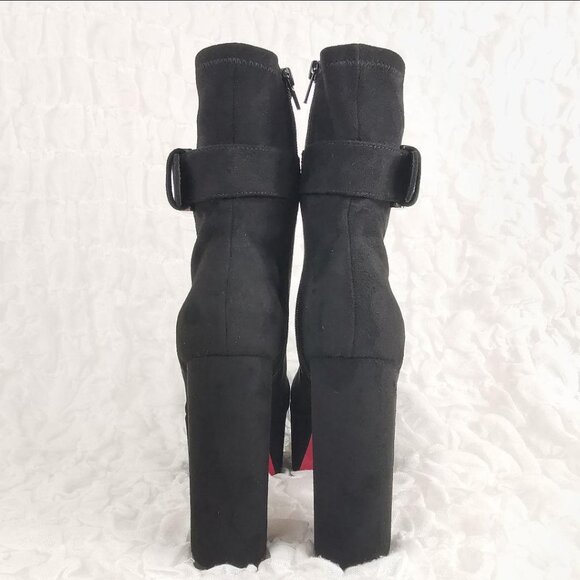 MichellMacaron Buckle Short Boots 13.5cm Heel - Picture 5 of 16